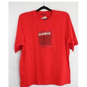 100% Cotton Hand Painted Embroidered Maasai Tee Size Large